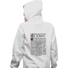 Load image into Gallery viewer, Secret_Shirts Zippered Hoodies, Unisex / Small / White Holy Hand Grenade