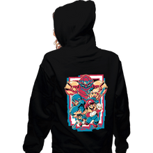 Load image into Gallery viewer, Daily_Deal_Shirts Zippered Hoodies, Unisex / Small / Black Retro Heroes