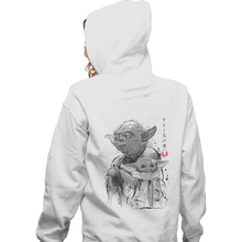 Load image into Gallery viewer, Shirts Pullover Hoodies, Unisex / Small / White Old And Young Sumi-e