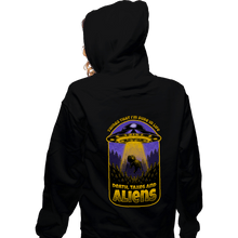 Load image into Gallery viewer, Secret_Shirts Zippered Hoodies, Unisex / Small / Black Death Taxes And Aliens