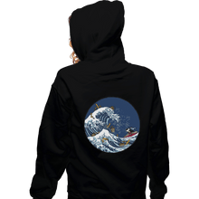 Load image into Gallery viewer, Shirts Zippered Hoodies, Unisex / Small / Black Kanagawa Brooms