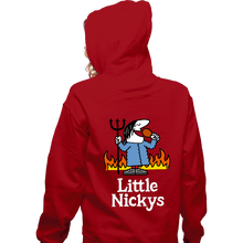 Load image into Gallery viewer, Daily_Deal_Shirts Zippered Hoodies, Unisex / Small / Red Little Nickys