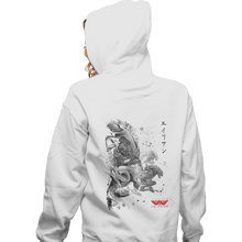 Load image into Gallery viewer, Shirts Zippered Hoodies, Unisex / Small / White Xenomorphs Invasion Sumi-e