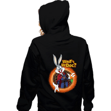 Load image into Gallery viewer, Daily_Deal_Shirts Zippered Hoodies, Unisex / Small / Black Doctor Bunny Looneyverse