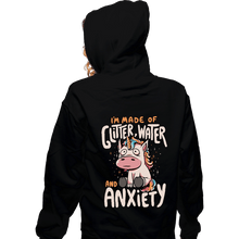 Load image into Gallery viewer, Daily_Deal_Shirts Zippered Hoodies, Unisex / Small / Black I'm Made Of Glitter, Water, And Anxiety