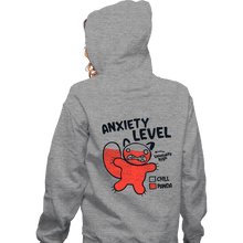 Load image into Gallery viewer, Daily_Deal_Shirts Zippered Hoodies, Unisex / Small / Sports Grey Anxiety Level Panda