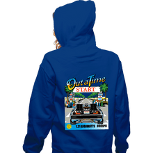 Load image into Gallery viewer, Daily_Deal_Shirts Zippered Hoodies, Unisex / Small / Royal Blue Out Run And Time