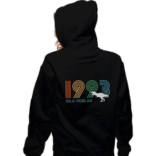 Load image into Gallery viewer, Secret_Shirts Zippered Hoodies, Unisex / Small / Black Isla Nublar 1993