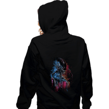 Load image into Gallery viewer, Secret_Shirts Zippered Hoodies, Unisex / Small / Black Alien Watercolor