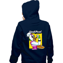 Load image into Gallery viewer, Secret_Shirts Zippered Hoodies, Unisex / Small / Navy I Smell Pizza