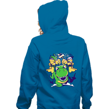 Load image into Gallery viewer, Daily_Deal_Shirts Zippered Hoodies, Unisex / Small / Royal Blue Caveman Duo