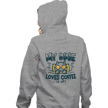 Load image into Gallery viewer, Daily_Deal_Shirts Zippered Hoodies, Unisex / Small / Sports Grey Innie Loves Coffee