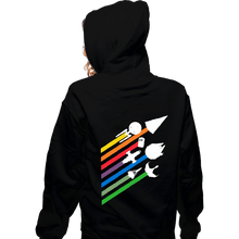 Load image into Gallery viewer, Shirts Zippered Hoodies, Unisex / Small / Black Scifi Streaks