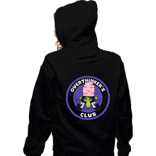 Load image into Gallery viewer, Secret_Shirts Zippered Hoodies, Unisex / Small / Black Over Thinker's Thinking Club
