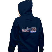 Load image into Gallery viewer, Shirts Zippered Hoodies, Unisex / Small / Navy Hawkins Fun Fair