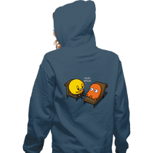 Load image into Gallery viewer, Shirts Zippered Hoodies, Unisex / Small / Indigo Blue Psych-Man