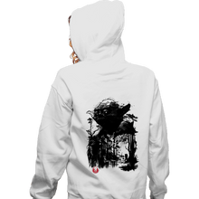 Load image into Gallery viewer, Daily_Deal_Shirts Zippered Hoodies, Unisex / Small / White The Master In The Swamp Sumi-e