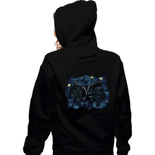 Load image into Gallery viewer, Secret_Shirts Zippered Hoodies, Unisex / Small / Black Starry Alien