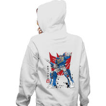 Load image into Gallery viewer, Daily_Deal_Shirts Zippered Hoodies, Unisex / Small / White Sound Sumi-e