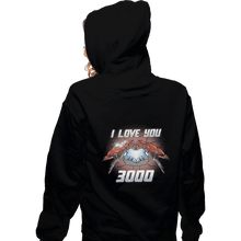 Load image into Gallery viewer, Shirts Zippered Hoodies, Unisex / Small / Black I Love You 3000