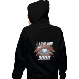 Shirts Zippered Hoodies, Unisex / Small / Black I Love You 3000