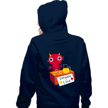 Load image into Gallery viewer, Daily_Deal_Shirts Zippered Hoodies, Unisex / Small / Navy Demonade Stand
