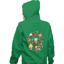 Load image into Gallery viewer, Secret_Shirts Zippered Hoodies, Unisex / Small / Irish Green On Tarantula Island