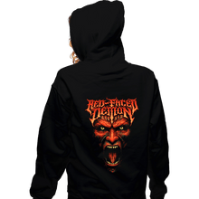 Load image into Gallery viewer, Shirts Zippered Hoodies, Unisex / Small / Black Red Faced Devil
