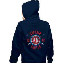 Load image into Gallery viewer, Shirts Zippered Hoodies, Unisex / Small / Navy Captain Carter