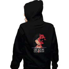Load image into Gallery viewer, Shirts Pullover Hoodies, Unisex / Small / Black The Girl With The Dragon Guardian