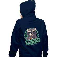 Load image into Gallery viewer, Shirts Zippered Hoodies, Unisex / Small / Navy 100% Trash
