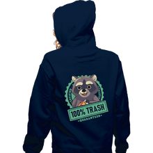 Load image into Gallery viewer, Shirts Zippered Hoodies, Unisex / Small / Navy 100% Trash