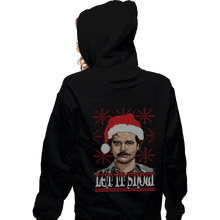 Load image into Gallery viewer, Shirts Zippered Hoodies, Unisex / Small / Black Let It Snow