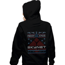 Load image into Gallery viewer, Daily_Deal_Shirts Zippered Hoodies, Unisex / Small / Black Happy Cyber Xmas