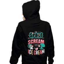 Load image into Gallery viewer, Daily_Deal_Shirts Zippered Hoodies, Unisex / Small / Black Scream for Ice Cream