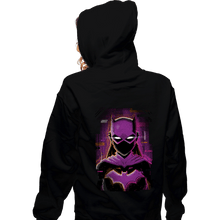 Load image into Gallery viewer, Daily_Deal_Shirts Zippered Hoodies, Unisex / Small / Black Glitch Batgirl