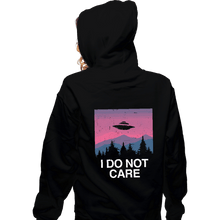 Load image into Gallery viewer, Secret_Shirts Zippered Hoodies, Unisex / Small / Black I Do Not Care