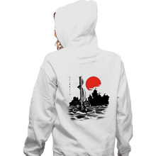 Load image into Gallery viewer, Shirts Zippered Hoodies, Unisex / Small / White Red Sun Hero