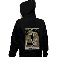 Load image into Gallery viewer, Daily_Deal_Shirts Zippered Hoodies, Unisex / Small / Black The Lovers Vintage Tarot