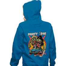 Load image into Gallery viewer, Shirts Zippered Hoodies, Unisex / Small / Royal Blue Party On
