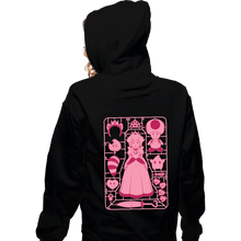 Load image into Gallery viewer, Daily_Deal_Shirts Zippered Hoodies, Unisex / Small / Black Princess Peach Model Sprue