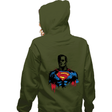 Load image into Gallery viewer, Shirts Zippered Hoodies, Unisex / Small / Military Green Return Of Kryptonian