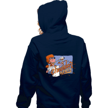 Load image into Gallery viewer, Secret_Shirts Zippered Hoodies, Unisex / Small / Navy Chedda Whizzy