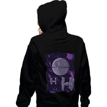 Load image into Gallery viewer, Daily_Deal_Shirts Zippered Hoodies, Unisex / Small / Black Pixel Death Star