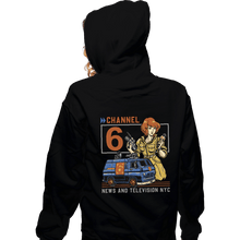 Load image into Gallery viewer, Daily_Deal_Shirts Zippered Hoodies, Unisex / Small / Black Channel 6 News