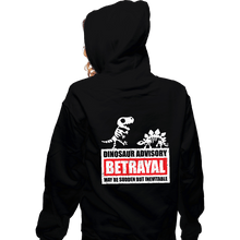Load image into Gallery viewer, Daily_Deal_Shirts Zippered Hoodies, Unisex / Small / Black Betrayal Warning