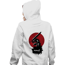 Load image into Gallery viewer, Shirts Zippered Hoodies, Unisex / Small / White Red Sun Swordsman