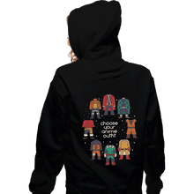 Load image into Gallery viewer, Shirts Zippered Hoodies, Unisex / Small / Black Choose Your Anime Outfit
