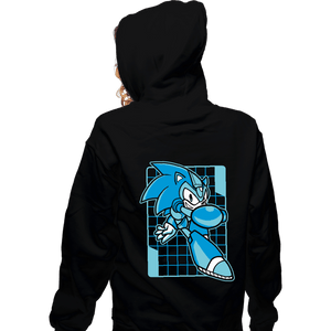 Daily_Deal_Shirts Zippered Hoodies, Unisex / Small / Black Mega Sonic