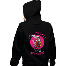 Load image into Gallery viewer, Daily_Deal_Shirts Zippered Hoodies, Unisex / Small / Black Los Demonios Hermanos